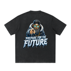 ICEMAN.AR PREPARE FOR THE FUTURE HEAVYWEIGHT VINTAGE WASHED FRAYED T-SHIRT